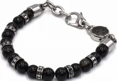 ブレスレット ディーゼル ストーン チェーン18cm ブラック色 DIESEL bowl 31231QDX1163040