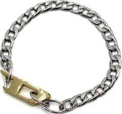 ブレスレット ディーゼル ステンレス チェーン19cm シルバー/ゴールド色 DIESEL bowl 31231QDX1338040