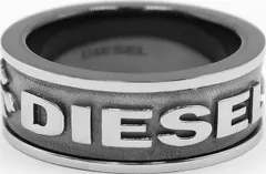 指輪 ディーゼル ステンレス 24号 ガンメタリック/ブラック色 DIESEL bowl 31431QDX1108060