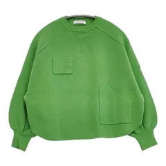 ESTROISLOSE コットンミラノリブ プルオーバー 定価15180円 EK24408 セーター ニット グリーン レディース エストゥロワルーズ【中古】6-0125M∞