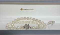木下真珠 パールネックレス イヤリング セット 保証書付き - メルカリ