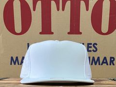 OTTO  メッシュキャップ　フラットバイザー　ホワイト　HIGHクラウン深め　トラッカーキャップ