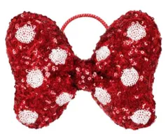 【東京ディズニーリゾート限定】 ミニー リボン スパンコール ヘアゴム 大 ドット 水玉 ディズニー グッズ お土産 記念グッズ (レッド)p ac297bd6