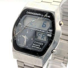 CITIZEN　クリストロン　デジアナ　稼働品 新品電池/稼働 シチズン クリストロン デジアナ ヴィンテージ 4-097416