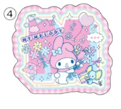 【4.マイメロディ】 サンリオキャラクターズシールクッキー３ ※シールのみ