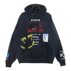 DIESEL (ディーゼル) フロント刺繍 プルオーバースウェットパーカー フーディー ブラック A03009