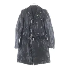ISAMU KATAYAMA BACKLASH (イサムカタヤマバックラッシュ) ジャパンショルダー カウレザー ダブルライダース ロングコート ジャケット ブラックのサムネイル