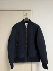 ザラ ネイビー キルティング ブルゾン ジャケット XL