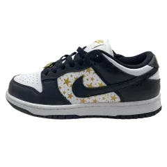 Supreme シュプリーム DH3228-102 【フェイクバスターズ鑑定済】× Nike SB ナイキエスビー Dunk Low OG QS Gold Stars White Black ダンク ロー OG QS ゴールドスターズ【美品】【中古】