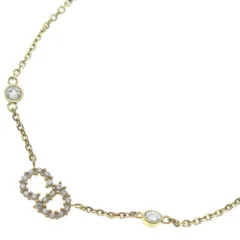 DIOR (ディオール) CDロゴ ラインストーンネックレス ペンダント チェーン ゴールド GP