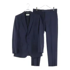 SAINT LAURENT PARIS (サンローランパリ) 13AW ウール混 ストライプ セットアップスーツ テーラードジャケット スラックスパンツ ネイビー 330255 YM468のサムネイル
