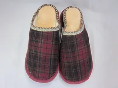 レディース  スリッパ　冬物   婦人用　女性用　室内履き   滑りにくい　柄物　ワインチェック