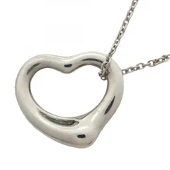 【6jbb0012-k】ティファニー ネックレス オープンハート シルバー925【中古】レディース