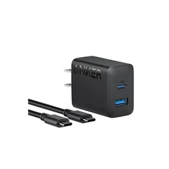 Anker Charger (20W, 2-Port) with USB-C ＆ USB-C ケーブル (20W USB-C＆USB-Cケーブル付属 2ポート急速充電器)【PSE技術基準適合/USB PD対応/PowerIQ搭載/コンパクトサイズ】 And 1
