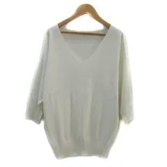 プロポーション ボディドレッシング PROPORTION BODY DRESSING ニット カットソー 長袖 Vネック 無地 F オフホワイト /YS35