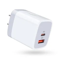 Viviber 急速充電器 i-Phone16 acアダプター Type-C タイプc 充電器 USB-C電源アダプタ (USB-A&USB-C 2ポート/20W PD3.0/PSE認証) USB c コンセント Phone 16/15/14/13/12/ 1