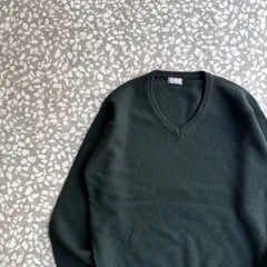 CDG homme / 70-80's wool V knit 罫線タグ デカオム コムデギャルソンオム　Vネック　ニット　セーター　黒の衝撃　川久保　田中オム　ビンテージ　アーカイブ　モード　無地