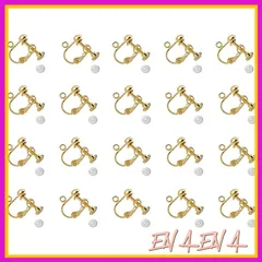 YFFSFDC イヤリングパーツ 10ペア 20個入 丸皿タイプ ジュエリー イヤリング金具 ネジバネ式 ピアスパーツ DIY ハンドメイド 基礎金具 (ゴールド) 1