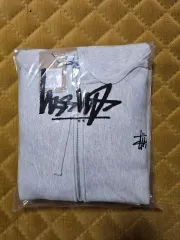 STUSSY 起毛 ジップアップ フーディー グレー 新品 L