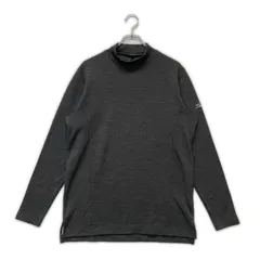 中古 メンズ タイトリスト Titleist 長袖シャツ LL ダークグレー モックネック シルバーロゴ