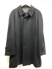 カシミヤ100％ メンズコート ミドル丈 比翼 サイズLL