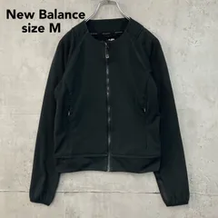 美品 New Balance ニューバランス トラックジャケット ジャージ ブラック 黒色 フルジップ アップ スポーツウェア トレーニング ランニング フィットネス ヨガ ラグランスリーブ ワンポイント ロゴ 刺繍 ポリエステル 100% Mサイズ ★ ■◇