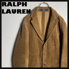 【美品】RALPH LAUREN テーラードジャケット 刺繍ロゴ コーデュロイ