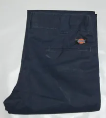 送料無料! USED Dickies ディッキーズ ワークパンツ スリムストレート NAVY W33　WP-42