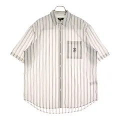 STUSSY (ステューシー) 24SS BOXY SS SHIRT STRIPE ストライプ柄 半袖シャツ ホワイト 1110290