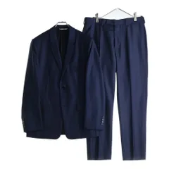 Dior HOMME (ディオールオム) セットアップスーツ ウール 2B ナローラペル テーラードジャケット ノータック スラックスパンツ ネイビー 533C235M3226のサムネイル