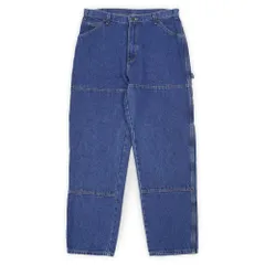 ディッキーズ Dickies 00s 2000年代 ダブルニー デニムペインターパンツ ワーク 旧タグ USA ヴィンテージ アメリカ 古着 メンズ ズボン パンツ ブルー W36 L32【中古】