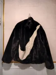 NIKE ビックスウォッシュ 正規品 レディース ブラック ファー ジャケット XL サイズ