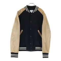 Maison Martin Margiela (メゾンマルタンマルジェラ) 16SS VARSITY LEATHER JACKET ヴァーシティ レザー ジャケット ブラック/ベージュ S30AM0336 S44701のサムネイル