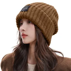 無地 帽子 防寒ニット帽 ニット帽子 通勤 肌に優しい 小顔効果 伸縮性 通学 暖かい 厚手 伸縮性・抗菌防臭】 【極厚の毛糸で断熱性 男女兼用 【大きサイズに最適な選択！】 防寒 冬 レディース フリーサイズ メンズ ニット帽 [SIVAN]