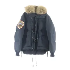 DSQUARED2 (ディースクエアード) ファー付き ジップアップ ダウンジャケット ブラック