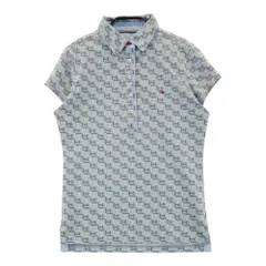 サイズ：M TOMMY HILFIGER GOLF トミー ヒルフィガーゴルフ  襟デザイン 半袖ポロシャツ 総柄 グレー系 [240101610590] ゴルフウェア レディース ストスト