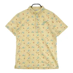 サイズ：L AND PER SE アンパスィ  半袖ポロシャツ 総柄 イエロー系 [240101613729] ゴルフウェア メンズ ストスト