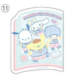 【11.ポムポムプリン＆ポチャッコ＆シナモロール＆キキ】 サンリオキャラクターズシールクッキー３ ※シールのみ