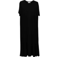 ワンピース ストレッチ マーメイド シンプル カジュアル 無地 黒