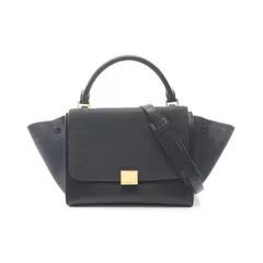 セリーヌ CELINE ハンドバッグ トラペーズ スモール 174683 ブラック/ネイビー レザー スウェード トラペーズ スモール レディース Used A