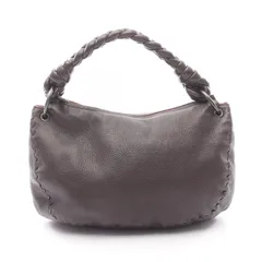 ボッテガヴェネタ BOTTEGA VENETA ショルダーバッグ ホーボー ダークブラウン レザー イントレチャート ホーボー ショルダーバッグ レディース Used B