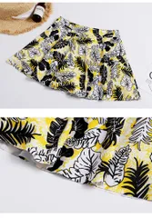 水着 セパレート タンキニ リーフ柄ボタニカル 体型カバーフリル