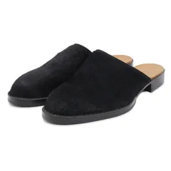 未使用 Hender Scheme エンダースキーマ 6 hairy cheak ro-s-chk サンダル フラットシューズ カウヘアー レザー black  18001654のサムネイル