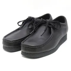 未使用 Clarks クラークス UK7G WallabeeEVO WP 26177832 ワラビー エヴォ ウォータープルーフ Black Leather  18001656