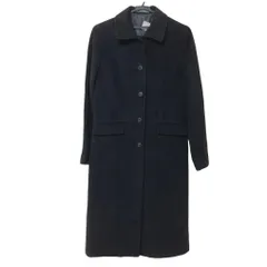  【美品】NEWYORKER　ニューヨーカー　ロングコート　チェスター　アンゴラ　ウール　黒　ブラック　レディース　9号　Mサイズ　高級感　オシャレ　シンプル　定番【ZK95】