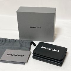 BALENCIAGA クロコ型押し 三つ折り財布 ブラック レザー - メルカリ