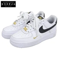 NIKE ナイキ 美品 Air Force 1 Low Essential スニーカー シューズ レディース WMNS ホワイト×ブラック 22cm CZ0270-102 5(US)