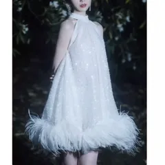 ドレス セクシー スパンコール ノースリーブ ショート 韓国 SALE