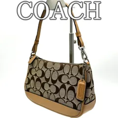 コーチ COACH アクセサリーポーチ ショルダーバッグ 肩掛け  ミニバッグ キャンバス レザー シグネチャー ベージュ ブラウン コンパクト 軽量 デイリー クロスボディ ポシェット スリムフォルム  Y2K カジュアル エレガント