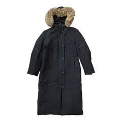  DKNY ダナキャランニューヨーク ロングダウンコート ファー付き ブラック レディース2【Z1770】